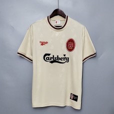 Liverpool 96/97 Away Yellow Soccer Jersey